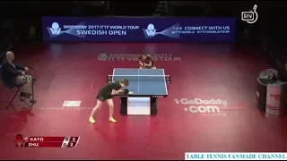 KATO Miyu - ZHU Yuling | R8 | Swedish Open 2017 [HD]