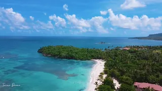 Las Galeras, Samana Playa Grande Beach - La Playita Beach. Republica Dominicana. Taino Drone.