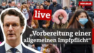 Corona-Regeln: "Vorbereitung einer allgemeinen Impfpflicht" | Live aus dem WDR Newsroom