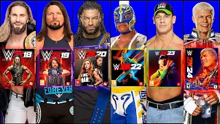 All Cover Stars From WWE 2K18 To WWE 2K24 Elimination Chamber Match WWE 2K23