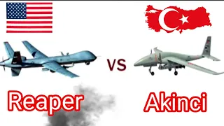 Bayraktar Akinci Combat Drone VS MQ-9 Reaper Drone | Turkey Vs America's Military Drones |World Web