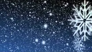 Gently Falling Snow Video Loop with Rotating Snowflake (free download)