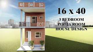 16x40 Feet house Plan | 3 Bedrooms | 5x12 Meters | Low Budget | Beautiful House Plan
