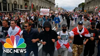 Belarus Protesters Beaten And Detained By Riot Police In Minsk | NBC News