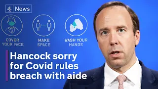 PM backs Matt Hancock after he apologises for breaking Covid social distancing rules