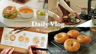 Healthy and easy meals🍽 3 diet recipes to enjoy at home📝｜Bagel sandwich, paprika potage, drawing