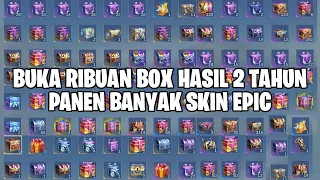 BUKA BOX HASIL TABUNG 2 TAHUN - TERNYATA BANYAK ISI SKIN LIMITED! MOBILE LEGENDS