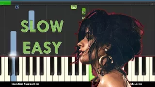 Camila Cabello Havana Slow Easy Piano Tutorial ft Young Thug