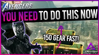 Marvels Avengers | DO THIS NOW! Insane Gear Farm For Black Panther Get 150 Fast