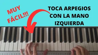 [PASO A PASO] Cómo TOCAR en el PIANO ARPEGIOS con la MANO  IZQUIERDA Fácil y Sencillo