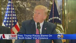 Trump Says Groups Protesting White Supremacists In Charlottesville Were "Also Very Violent"