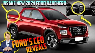 "Ford CEO Reveals: INSANE NEW 2024 Ford Ranchero - A Game-Changer!" || Car World