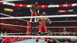 WWE 2K24 Andrade & Ricochet vs. Dominik Mysterio & JD McDonagh Raw