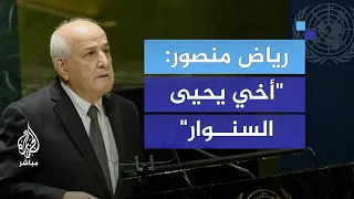 ماذا لو أتت الانتخابات بـ السنوار رئيسا لفلسطين؟.. مندوب فلسطين لدى الأمم المتحدة يرد