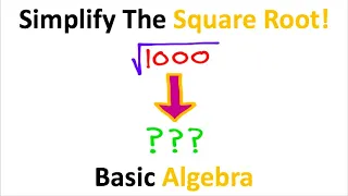 How To Simplify Radicals!! (Algebra)