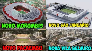 VEJA OS NOVOS ESTADIOS DO FUTEBOL BRASILEIRO EM 2024!