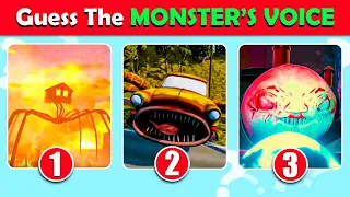 Guess The EAT MONSTER’S VOICE | SpiderHouse, SpiderCar, Thomas Train