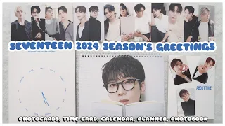 unboxing seventeen 2024 season's greetings 📖⏳✨ about time | calendar, photobook, photocard set