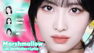 MISAMO - Marshmallow (Line Distribution + Lyrics Karaoke) PATREON REQUESTED