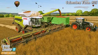 Spreading Digestate. Doing Linseed Harvesting Contract🔸Calmsden Farm #27🔸Farming Simulator 22🔸4K