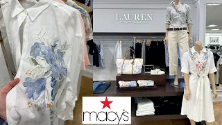 MACY'S NEW FEMININE COLLECTION 💐 RALPH LAUREN LINEN, SHOES & BAGS