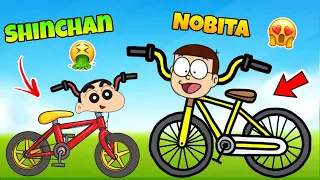 Shinchan And Nobita Play Super Bike Challenge 🤣🤣 | Shinchan And Nobita Game | Funny Game