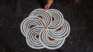 Thai madham special simple padi kolam | 5*3 simple easy kolam | Pandaga muggulu | Rangoli kolangal