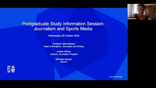 Advanced Journalism and Sports Media | Postgraduate Webinar 2022