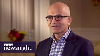 Evan Davis meets Microsoft CEO Satya Nadella (extended interview)  - BBC Newsnight