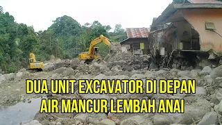 DUA UNIT ALAT BERAT MULAI BEKERJA  DI BEKAS CAFE XAKAPA AIR MANCUR LEMBAH ANAI