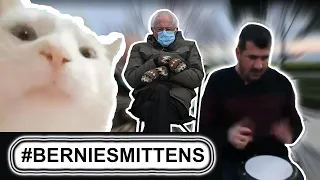 Bernie Sanders Mittens ft. Cat Vibing Meme & Bilal Göregen