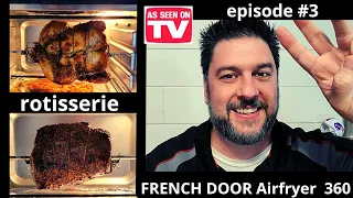 Emeril Lagasse FRENCH DOOR Airfryer 360 ROTISSERIE feature How to tie a chicken and rotisserie [400]