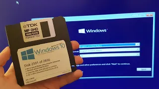 Installing Windows 10 using only floppy disks