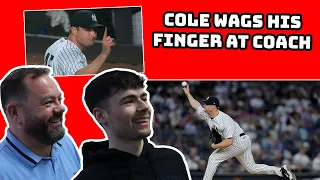 BRITISH FATHER AND SON REACTS! Jomboy Media | A Breakdown - Gerrit Cole Wags His Finger at Coach!