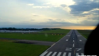 Boeing 737 cockpit landing Bristol airport