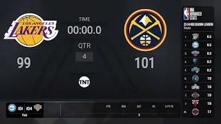 Los Angeles Lakers @ Denver Nuggets Game 2 | #NBAplayoffs presented by Google Pixel  Live Scoreboard