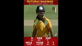 Rituraj Gaikwad in Vijay hazare trophy 2022| Most hundred in vijay hazare trophy| #cricket