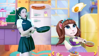 Imitate Angela as a Clumsy Chef | My Talking Angela 2 In the Real Life