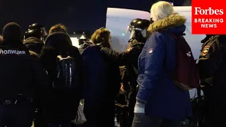 BREAKING: Anti-War Protesters Arrested By Russian Police In St. Petersburg