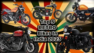 Top 5 Best Retro Bikes In India 2023 💫Powerful Engine💫Low Mainteenance💯💯