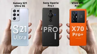 Samsung Galaxy S21 Ultra 5G vs Sony Xperia Pro I vs VIVO X70 Pro Plus⚡ | Best Camera Smartphone🔥