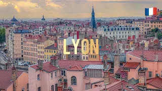 Lyon city | Bike tour | 4K | France | relaxing background music