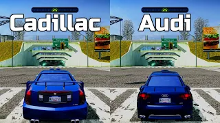 NFS Most Wanted: Cadillac CTS vs Audi A4 3.2 FSI Quattro - Drag Race