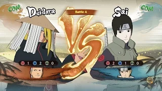 Naruto Shippuden: Ultimate Ninja Storm 4, Deidara & Hidan VS Sai & Shisui! (With Music)
