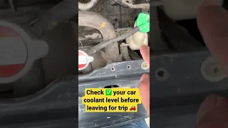 Check ✅ your car coolant level before leaving for trip #shorts