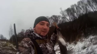 #28 охота на зайца,первый снег