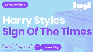 Harry Styles - Sign of the Times (Lower Key) Karaoke Piano