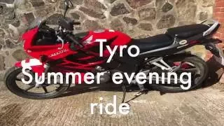 Honda CBR125 Summer evening ride vlog