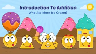 Math Story : Introduction To Addition - Who Ate More Ice Creams? | Kids Stories | Home School