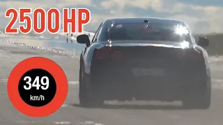 2500 HP Nissan GT-R R35 Acceleration 0-350 km/h & Fast Speed